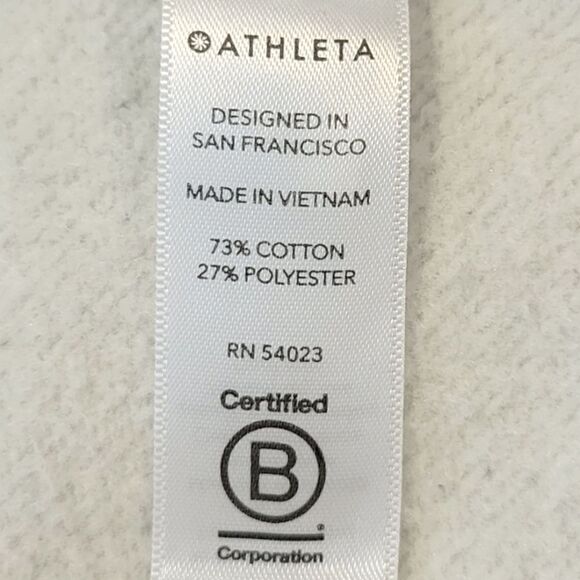 Athleta Round Trip Heathered Gray Lime Green Stripe Sweatshirt Dress Size M - Picture 5 of 6